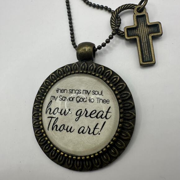 Unbranded Jewelry - Inspirational Scripture Religious Boho Jewelry Pendant Necklace Rustic Country